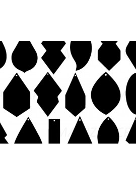 Σετ των 3 Intra απο ξύλο plywood 3mm-4mm πάχος - Σκουλαρίκια Laser Cut Shape Silhoutte  Δίασταση 3x3 cm INTRAFABR-90318317