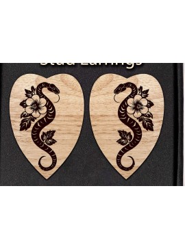 Σετ των 3 Intra απο ξύλο plywood 3mm-4mm πάχος - Σκουλαρίκια Laser cut. Snake Laser Cut. Δίασταση 3x3 cm INTRAFABR-112242356