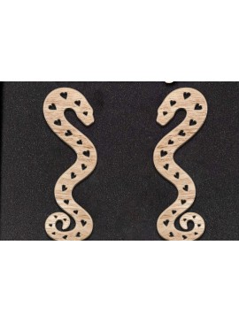 Σετ των 3 Intra απο ξύλο plywood 3mm-4mm πάχος - Σκουλαρίκια Laser cut. Snake Laser Cut. Δίασταση 3x3 cm INTRAFABR-112175822