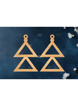 Σετ των 3 Intra απο ξύλο plywood 3mm-4mm πάχος - Σκουλαρίκια Laser Cut  Δίασταση 3x3 cm INTRAFABR-120476521