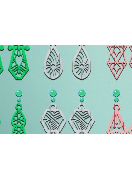 Σετ των 3 Intra απο ξύλο plywood 3mm-4mm πάχος - Σκουλαρίκια Laser cut Δίασταση 3x3 cm INTRAFABR-67846953