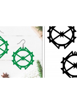 Σετ των 3 Intra απο ξύλο plywood 3mm-4mm πάχος - Σκουλαρίκια Lasercut | Σκουλαρίκια  Δίασταση 3x3 cm INTRAFABR-107884424