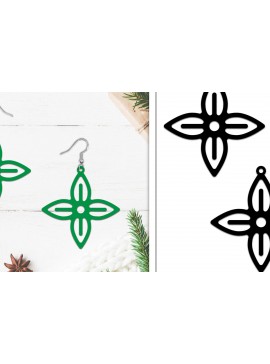 Σετ των 3 Intra απο ξύλο plywood 3mm-4mm πάχος - Σκουλαρίκια Lasercut | Σκουλαρίκια  Δίασταση 3x3 cm INTRAFABR-107884655