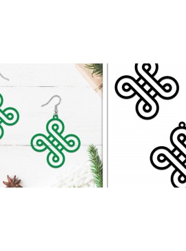 Σετ των 3 Intra απο ξύλο plywood 3mm-4mm πάχος - Σκουλαρίκια Lasercut | Σκουλαρίκια  Δίασταση 3x3 cm INTRAFABR-107884708