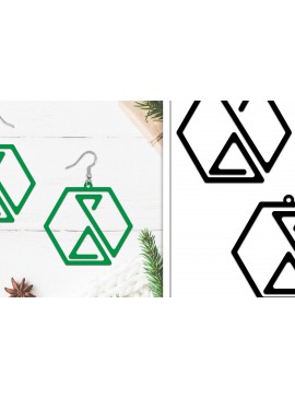 Σετ των 3 Intra απο ξύλο plywood 3mm-4mm πάχος - Σκουλαρίκια Lasercut | Σκουλαρίκια  Δίασταση 3x3 cm INTRAFABR-107884799