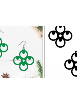 Σετ των 3 Intra απο ξύλο plywood 3mm-4mm πάχος - Σκουλαρίκια Lasercut | Σκουλαρίκια  Δίασταση 3x3 cm INTRAFABR-107883984