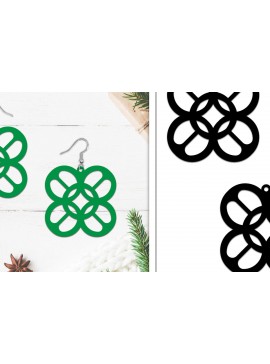 Σετ των 3 Intra απο ξύλο plywood 3mm-4mm πάχος - Σκουλαρίκια Lasercut | Σκουλαρίκια  Δίασταση 3x3 cm INTRAFABR-107884371