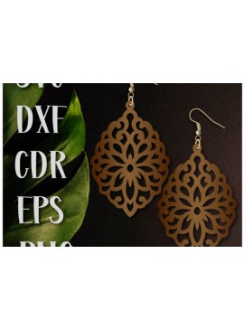 Σετ των 3 Intra απο ξύλο plywood 3mm-4mm πάχος - Σκουλαρίκια , Κρεμαστά σκουλαρίκια Laser Cut Δίασταση 3x3 cm INTRAFABR-100544592