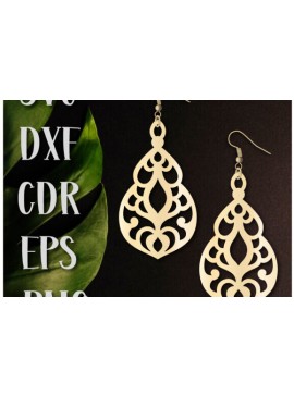 Σετ των 3 Intra απο ξύλο plywood 3mm-4mm πάχος - Σκουλαρίκια  , Σκουλαρίκια με  Δίασταση 3x3 cm INTRAFABR-98593701