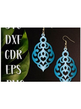 Σετ των 3 Intra απο ξύλο plywood 3mm-4mm πάχος - Σκουλαρίκια , Jewelry Laser Cut Leather Δίασταση 3x3 cm INTRAFABR-100544156