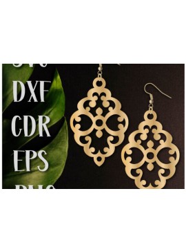 Σετ των 3 Intra απο ξύλο plywood 3mm-4mm πάχος - Σκουλαρίκια , Laser Cut Pendants Δίασταση 3x3 cm INTRAFABR-98593538