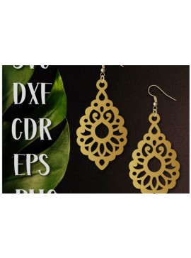 Σετ των 3 Intra απο ξύλο plywood 3mm-4mm πάχος - Σκουλαρίκια , Ξύλινα Σκουλαρίκια Laser Cut Δίασταση 3x3 cm INTRAFABR-100544020