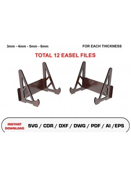 Σετ των 2 Intra απο ξύλο plywood 3mm-4mm πάχος -  κοπής με λέιζερ Easel Display Δίασταση 20x20 cm INTRAFABR-93394172