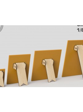 Σετ των 2 Intra απο ξύλο plywood 3mm-4mm πάχος - Easel Stand Πλάτες Laser Cut Files  Δίασταση 20x25 cm INTRAFABR-99394369