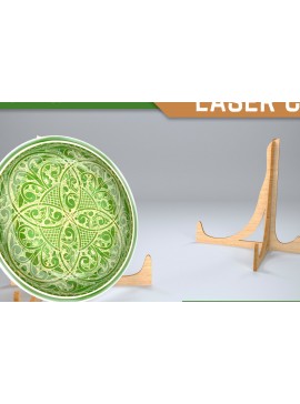 Σετ των 2 Intra απο ξύλο plywood 3mm-4mm πάχος - Easel Stand Laser Cut. 3D Design  Δίασταση 30x20 cm INTRAFABR-82534908