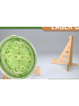 Σετ των 2 Intra απο ξύλο plywood 3mm-4mm πάχος - Easel Stand Laser Cut. 3D Design  Δίασταση 30x20 cm INTRAFABR-82534582