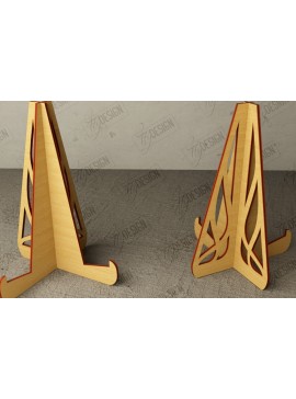 Σετ των 2 Intra απο ξύλο plywood 3mm-4mm πάχος - Στάση καβαλέτο | Πλάκα Τέχνης | Εμφάνιση φωτογραφιών Δίασταση 20x20 cm INTRAFABR-112697016