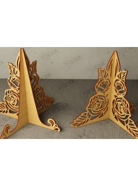 Σετ των 2 Intra απο ξύλο plywood 3mm-4mm πάχος - Στάση καβαλέτο | Πλάκα Τέχνης | Εμφάνιση φωτογραφιών Δίασταση 20x20 cm INTRAFABR-112697088