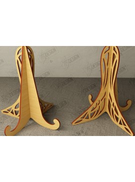 Σετ των 2 Intra απο ξύλο plywood 3mm-4mm πάχος - Στάση καβαλέτο | Πλάκα Τέχνης | Εμφάνιση φωτογραφιών Δίασταση 20x20 cm INTRAFABR-112697124