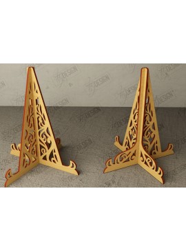 Σετ των 2 Intra απο ξύλο plywood 3mm-4mm πάχος - Στάση καβαλέτο | Πλάκα Τέχνης | Εμφάνιση φωτογραφιών Δίασταση 20x20 cm INTRAFABR-112697167