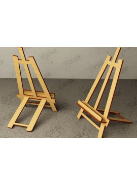 Σετ των 2 Intra απο ξύλο plywood 3mm-4mm πάχος - Στάση καβαλέτο | Πλάκα Τέχνης | Εμφάνιση φωτογραφιών Δίασταση 20x20 cm INTRAFABR-112697205