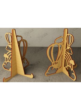 Σετ των 2 Intra απο ξύλο plywood 3mm-4mm πάχος - Στάση καβαλέτο | Πλάκα Τέχνης | Εμφάνιση φωτογραφιών Δίασταση 20x20 cm INTRAFABR-112697255