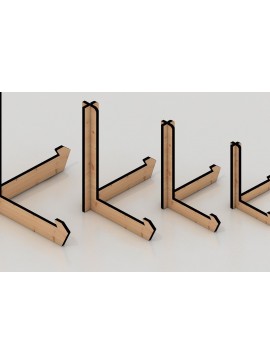 Σετ των 2 Intra απο ξύλο plywood 3mm-4mm πάχος - Easel  Laser Cut Files / Photo Stand Δίασταση 20x20 cm INTRAFABR-33969929