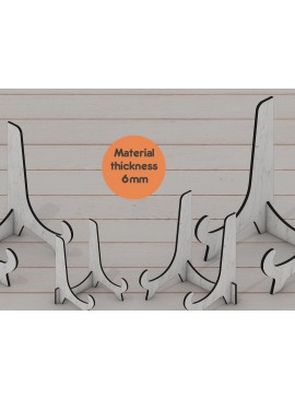 Intra απο ξύλο plywood 3mm-4mm πάχος - Σετ βάσεις προβολής Easels Plate Δίασταση 30x20 cm INTRAFABR-42960807