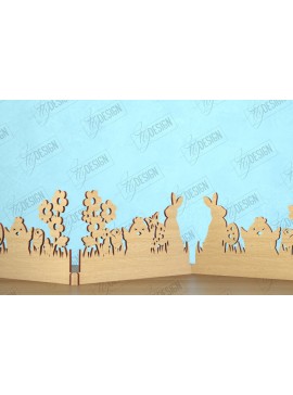 Σετ των 2 Intra απο ξύλο plywood 3mm-4mm πάχος - Πασχαλινή πινακίδα ακορντεόν | Καλό Πάσχα Δίασταση 15x15 cm INTRAFABR-118277471
