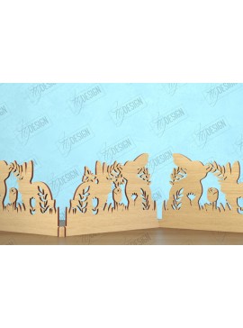 Σετ των 2 Intra απο ξύλο plywood 3mm-4mm πάχος - Πασχαλινή πινακίδα ακορντεόν | Διακόσμηση σπιτιού | CNC Δίασταση 15x15 cm INTRAFABR-117875650