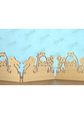 Σετ των 2 Intra απο ξύλο plywood 3mm-4mm πάχος - Πασχαλινή πινακίδα ακορντεόν | Διακόσμηση σπιτιού | CNC Δίασταση 15x15 cm INTRAFABR-117875659