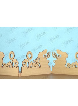 Σετ των 2 Intra απο ξύλο plywood 3mm-4mm πάχος - Πασχαλινή πινακίδα ακορντεόν | Διακόσμηση σπιτιού | CNC Δίασταση 15x15 cm INTRAFABR-117875648
