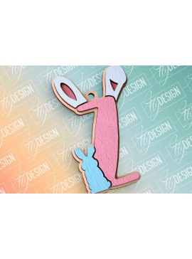 Σετ των 2 Intra απο ξύλο plywood 3mm-4mm πάχος - Πασχαλινό αλφάβητο  | Αρχεία CNC Δίασταση 15x15 cm INTRAFABR-91994004