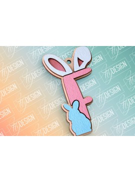 Σετ των 2 Intra απο ξύλο plywood 3mm-4mm πάχος - Πασχαλινό αλφάβητο  | Αρχεία CNC Δίασταση 15x15 cm INTRAFABR-91993486