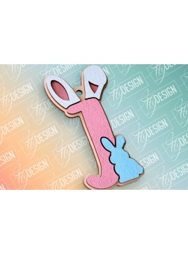 Σετ των 2 Intra απο ξύλο plywood 3mm-4mm πάχος - Πασχαλινό αλφάβητο  | Αρχεία CNC Δίασταση 15x15 cm INTRAFABR-91993537