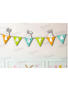 Σετ των 2 Intra απο ξύλο plywood 3mm-4mm πάχος - Πασχαλινό πανό με λέιζερ Δίασταση 15x15 cm INTRAFABR-118734803