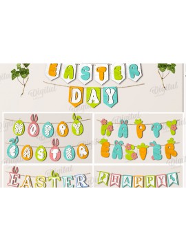 Σετ των 2 Intra απο ξύλο plywood 3mm-4mm πάχος - Πασχαλινά Πανό Πακέτο κοπής με λέιζερ Δίασταση 15x15 cm INTRAFABR-118425500