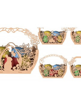 Σετ των 3 Intra απο ξύλο plywood 3mm-4mm πάχος - Πασχαλινό Καλάθι Πακέτο - Laser Cut  Δίασταση 6x6 cm INTRAFABR-116005986