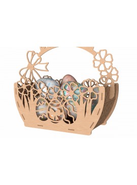 Σετ των 2 Intra απο ξύλο plywood 3mm-4mm πάχος - Πασχαλινό καλάθι  κοπής με λέιζερ  Δίασταση 30x20 cm INTRAFABR-114667924