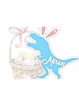 Σετ των 2 Intra απο ξύλο plywood 3mm-4mm πάχος - Πασχαλινό καλάθι Tag Dinosaur  Laser Δίασταση 20x20 cm INTRAFABR-91359134