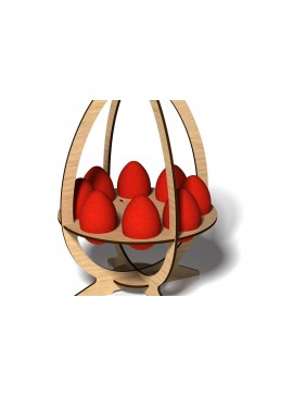 Σετ των 2 Intra απο ξύλο plywood 3mm-4mm πάχος - Πασχαλινό κουτί, Αυγοθήκη,  Δίασταση 15x15 cm INTRAFABR-64573188