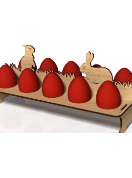 Σετ των 2 Intra απο ξύλο plywood 3mm-4mm πάχος - Πασχαλινό κουτί, Αυγοθήκη,  Δίασταση 15x15 cm INTRAFABR-64573329