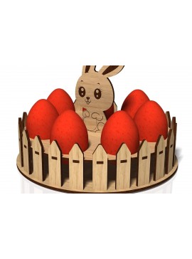 Σετ των 2 Intra απο ξύλο plywood 3mm-4mm πάχος - Πασχαλινό κουτί, Αυγοθήκη,  Δίασταση 15x15 cm INTRAFABR-64491629