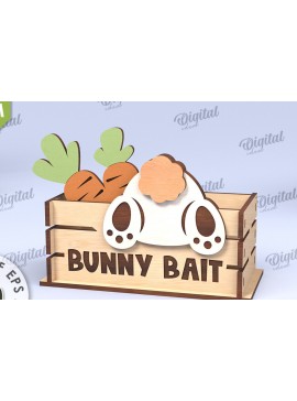 Σετ των 2 Intra απο ξύλο plywood 3mm-4mm πάχος - Πασχαλινό κουτί LaserCut. Πασχαλινό καλάθι διακόσμηση Δίασταση 15x15 cm INTRAFABR-116707430