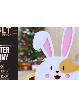 Σετ των 3 Intra απο ξύλο plywood 3mm-4mm πάχος - Easter Bunny 3D  Laser Cut Crafting Δίασταση 20x25 cm INTRAFABR-93572998