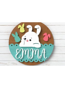 Σετ των 3 Intra απο ξύλο plywood 3mm-4mm πάχος - Ετικέτα Easter Bunny Basket - Laser Cut  Δίασταση 6x6 cm INTRAFABR-116574399