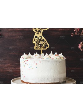 Σετ των 2 Intra απο ξύλο plywood 3mm-4mm πάχος - Πάσχα Μπάνι Κέικ Topper  Δίασταση 15x15 cm INTRAFABR-118741222