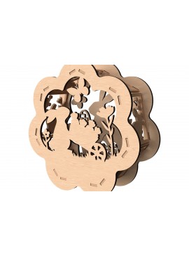 Σετ των 2 Intra απο ξύλο plywood 3mm-4mm πάχος - Λαμπροθήκη Πασχαλινής Λαγουδίτσας  Δίασταση 30x20 cm INTRAFABR-114142751