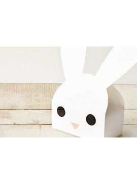 Σετ των 2 Intra απο ξύλο plywood 3mm-4mm πάχος - Κουτί δώρου Easter Bunny Face  Δίασταση 15x15 cm INTRAFABR-28365035