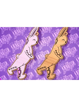 Σετ των 2 Intra απο ξύλο plywood 3mm-4mm πάχος - Σχέδιο κοπής με λέιζερ με ετικέτα δώρου Πάσχα λαγουδάκι Δίασταση 15x15 cm INTRAFABR-89113207